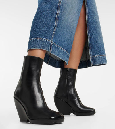 Morgan ankle boot in leather - Black