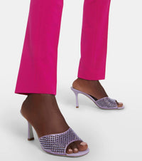 Sandales à talons Ginger 80 à strass en satin - Lilla & Provence Lavander
