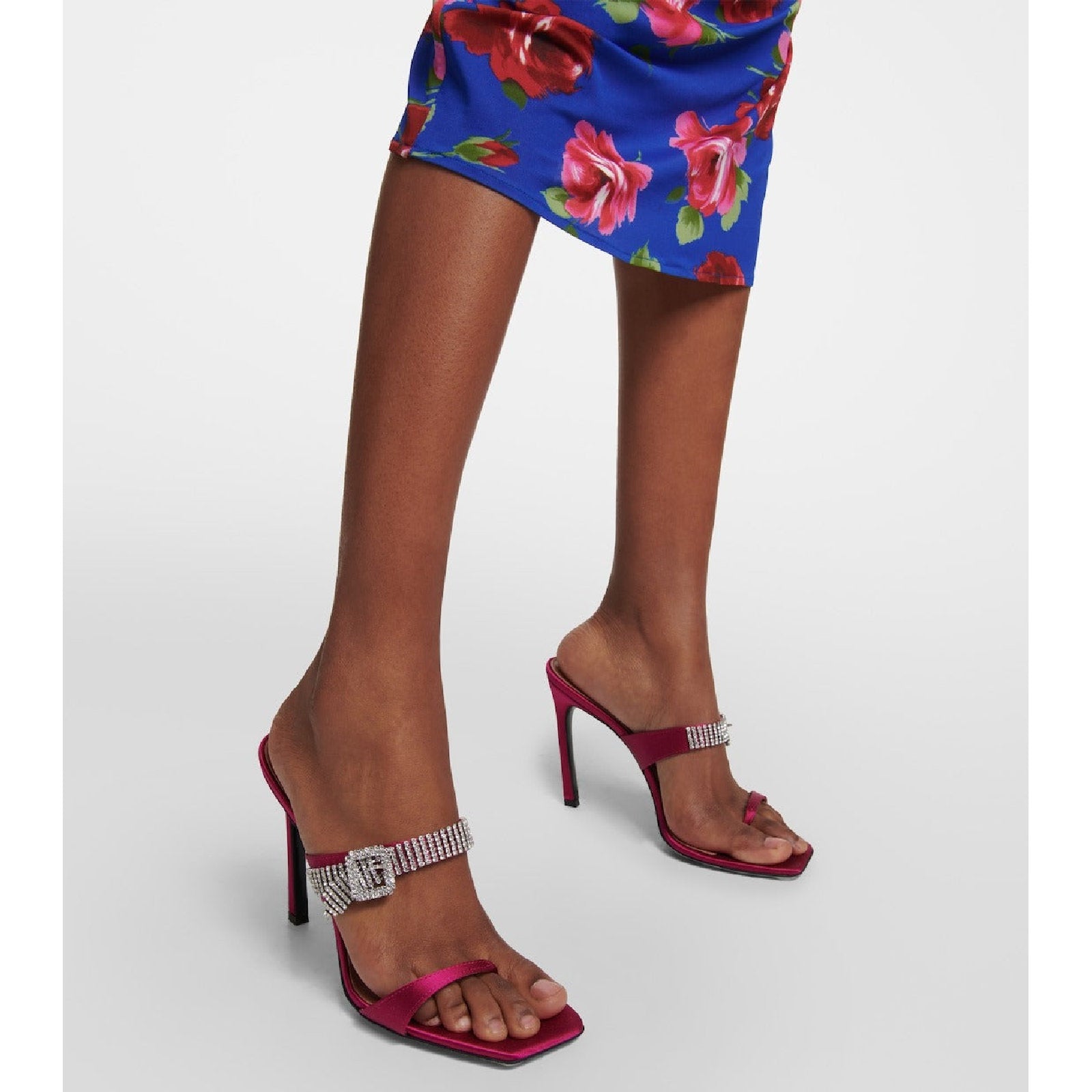 Dahlia 100 sandals - Pink satin