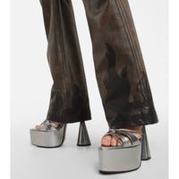 Belle 150 leather sandals - Silver