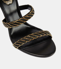 Sandales à talons Cleopatra 105 à strass en satin - Nero & Sunshine