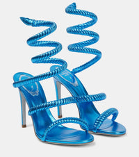 Sandales à talons Cleopatra 105 en cuir - Bluette