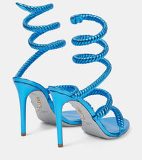 Sandales à talons Cleopatra 105 en cuir - Bluette