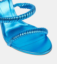 Sandales à talons Cleopatra 105 en cuir - Bluette