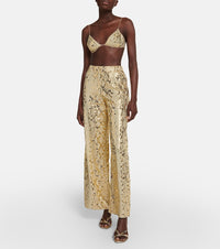 Pantalon à imprimé animal - Gold