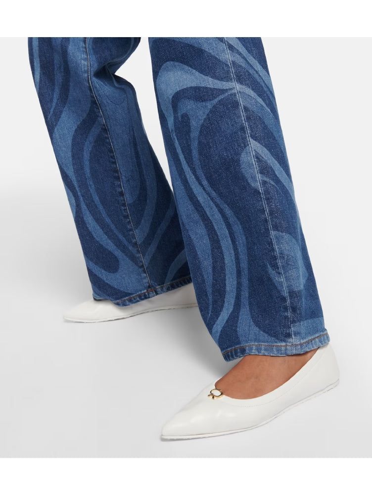 Ballerines Alina en cuir lisse - Blanc