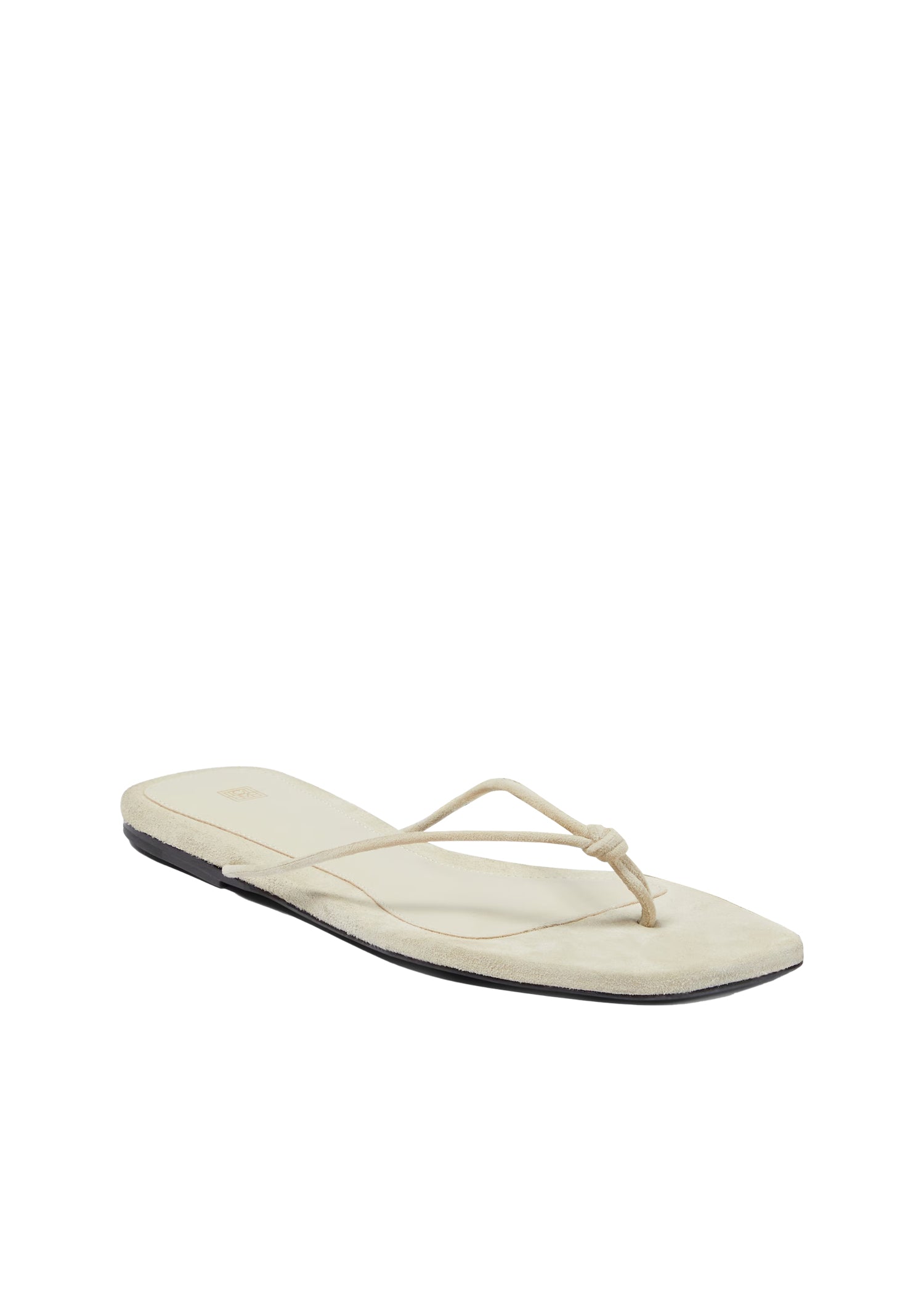 The Knots flat leather sandals - Off White