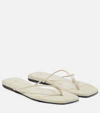 The Knots flat leather sandals - Off White