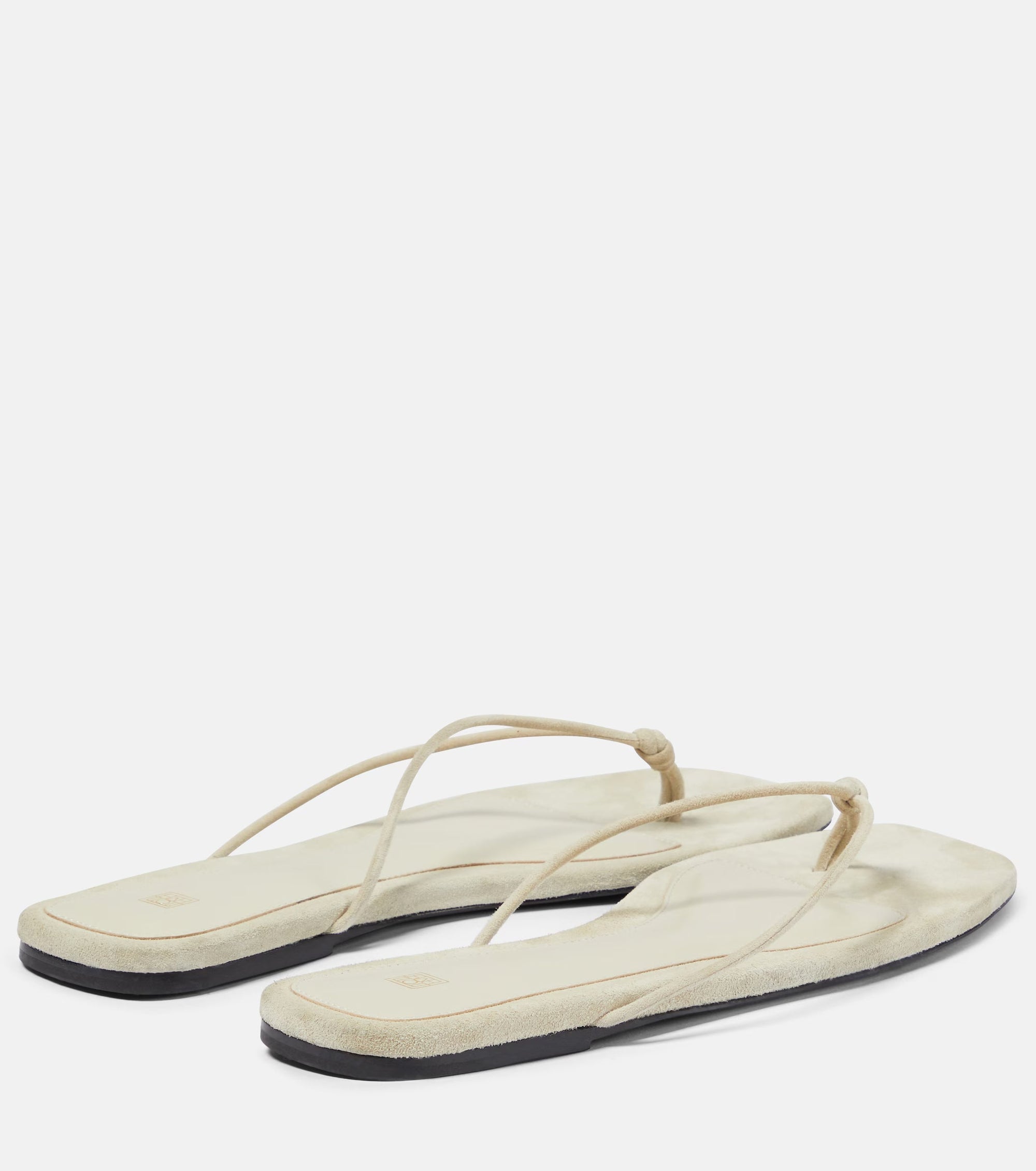 The Knots flat leather sandals - Off White