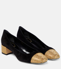 Escarpins Bonne 40 à strass en daim - Nero & Sunshine