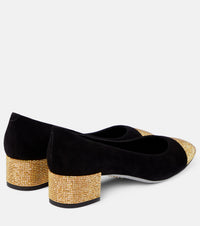 Escarpins Bonne 40 à strass en daim - Nero & Sunshine