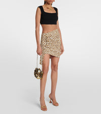 Jupe courte imprimée - Leopard Natural
