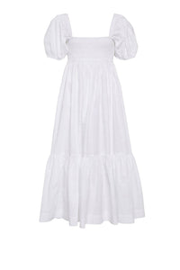 Smocked maxi dress - Bright White