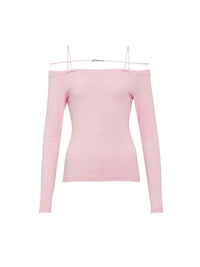 T-shirt Sierra transparent à épaules dénudées - Pink