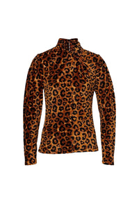 Long-sleeved leopard print top - Leopard