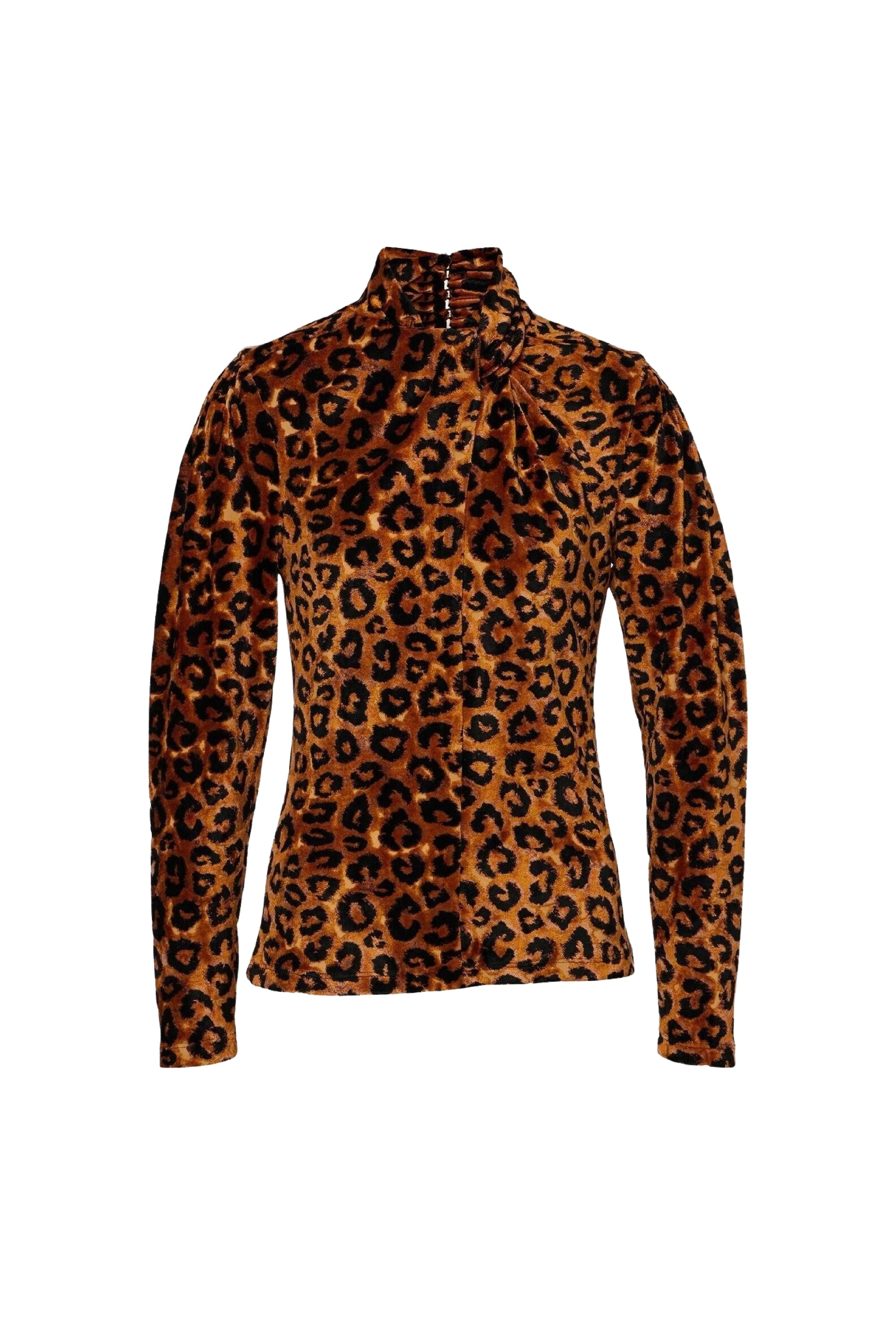 Long-sleeved leopard print top - Leopard