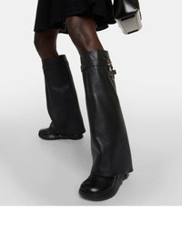SHARK LOCK HIGH BOOTS BIKER LOW WEDGE