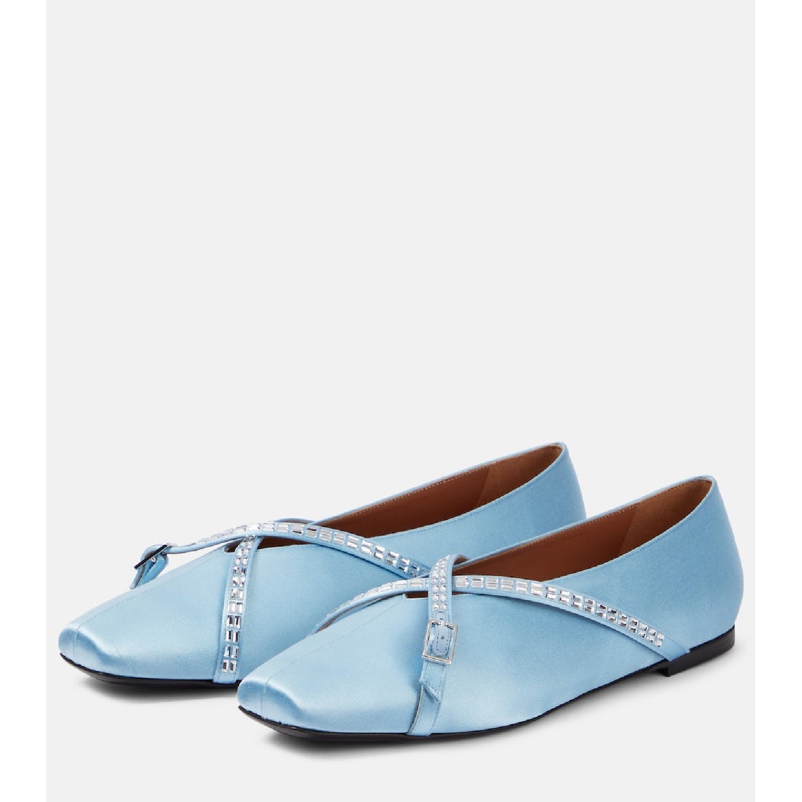 Ballerinas Cara - Sky blue satin