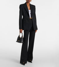 Blazer à simple boutonnage en laine - Noir