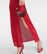 Robe longue résille en dentelle - Racing Red