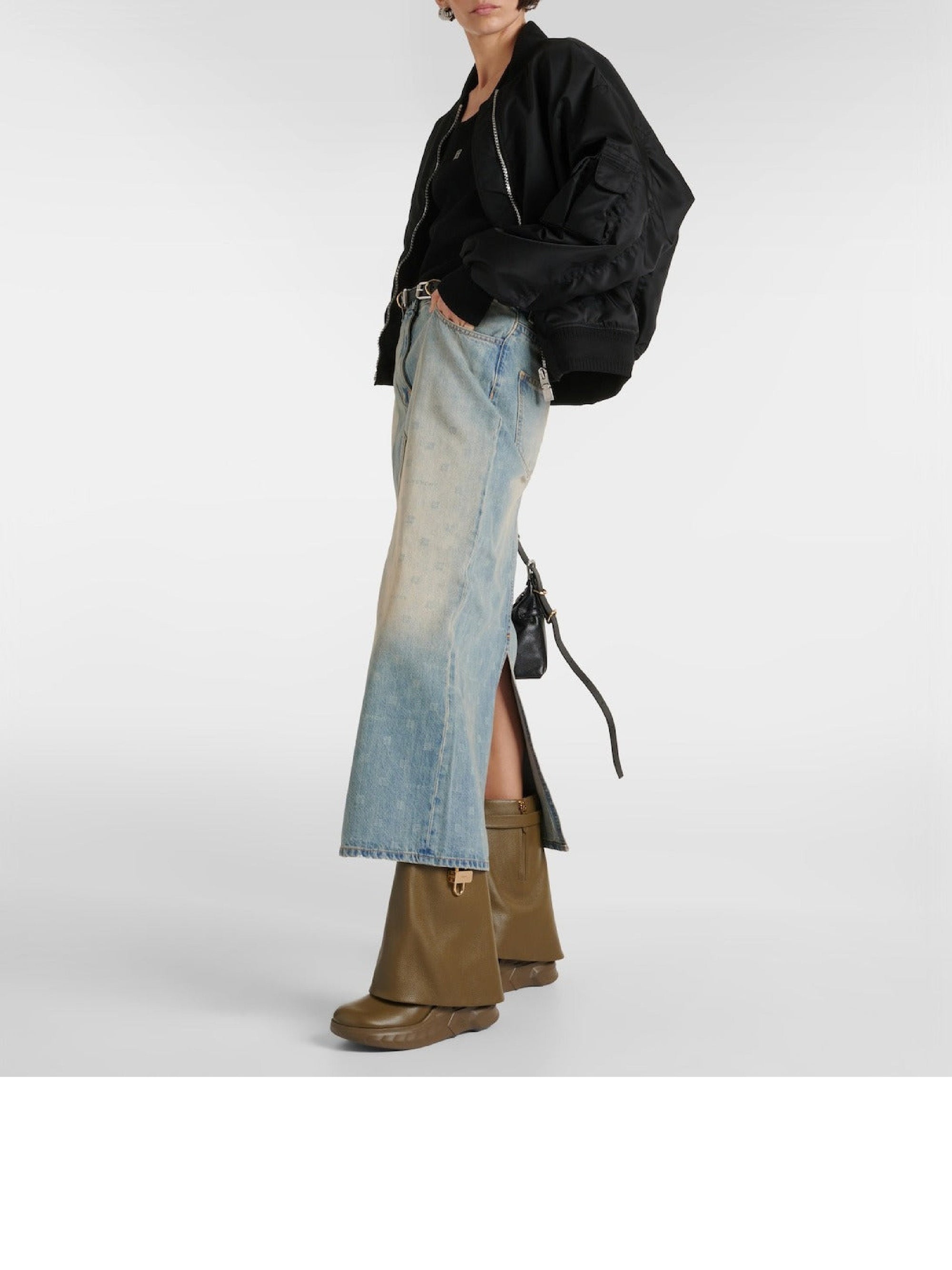 SHARK LOCK ANKLE BOOTS BIKER LOW WEDGE