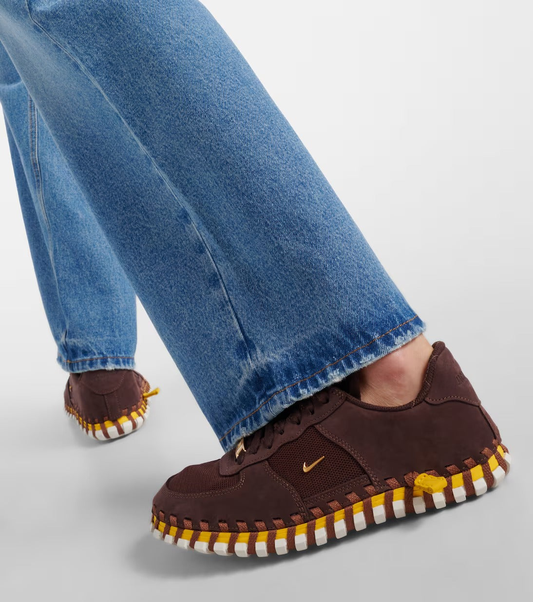 60€ / 59 sold //58 QTY / ST102%   Sneakers Nike x Jacquemus en cuir - Dark Brown