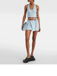 TOWELLING WRAP SKIRT