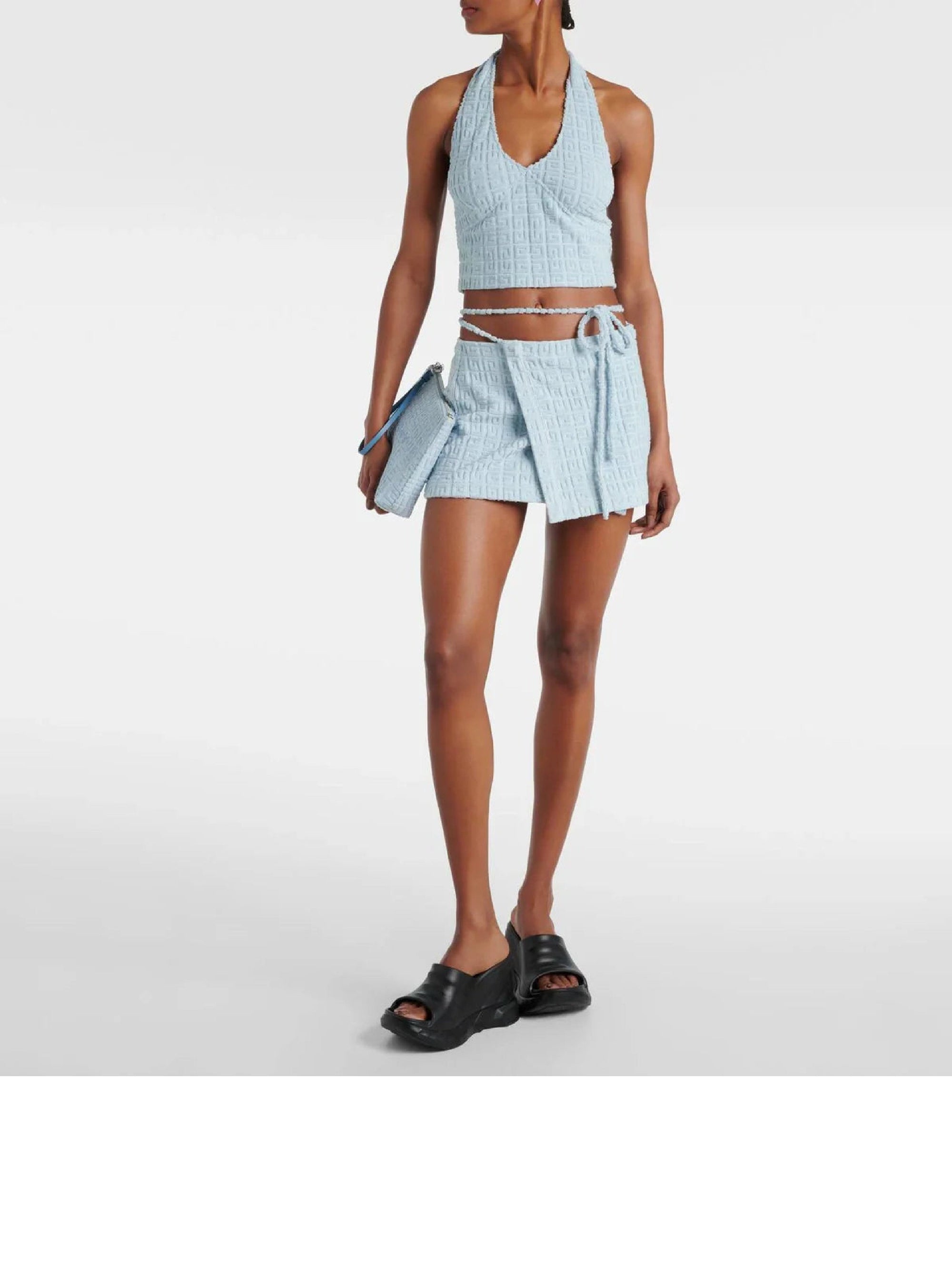 TOWELLING WRAP SKIRT