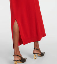 Robe Asymétrique Avec Drapé Sur Le Devant - Bright Red