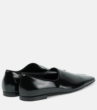 Mocassins à bouts carrés en cuir - Black