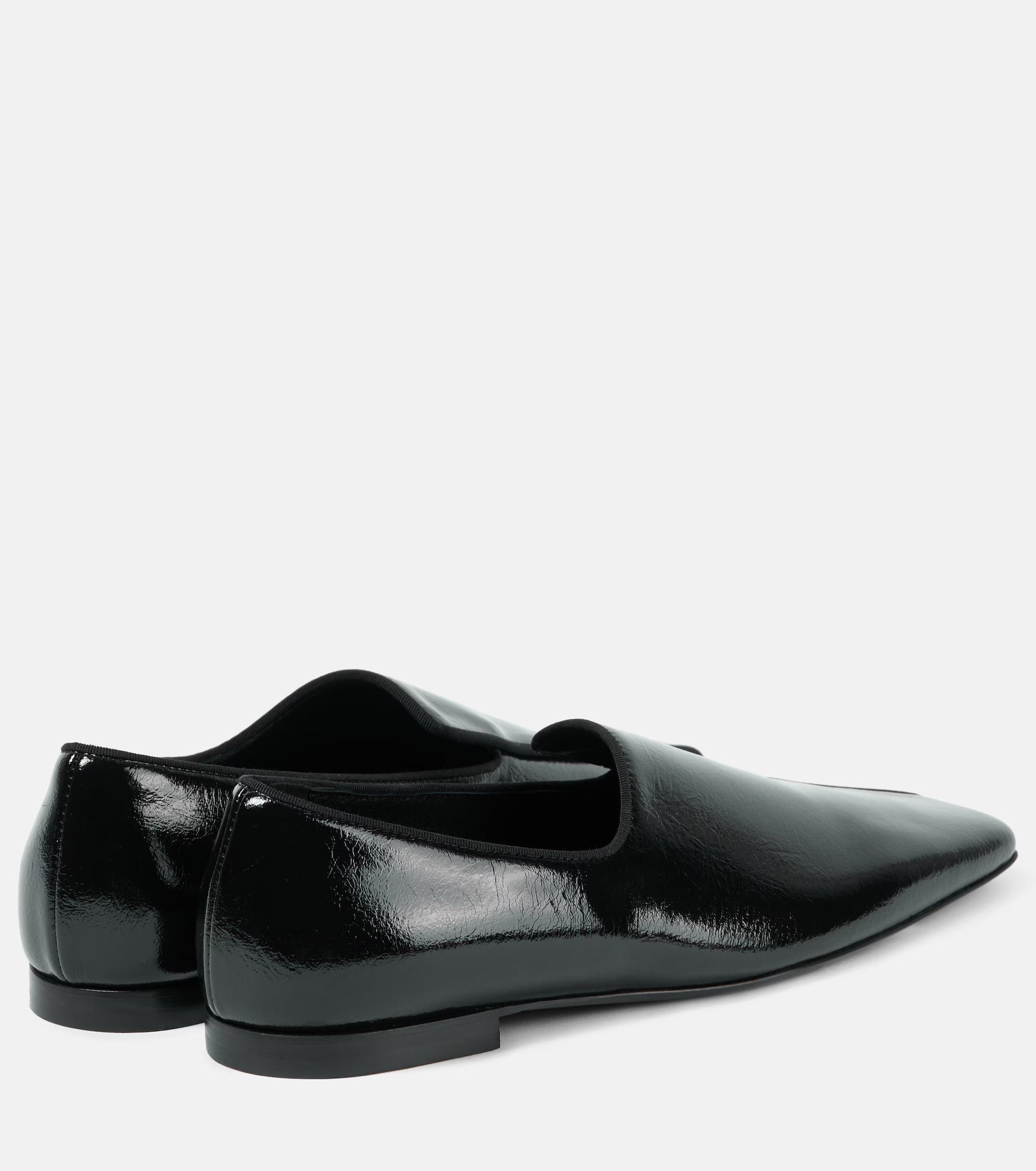 Mocassins à bouts carrés en cuir - Black