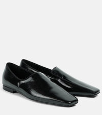 Mocassins à bouts carrés en cuir - Black