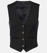 Waistcoat - Black Pinstripe