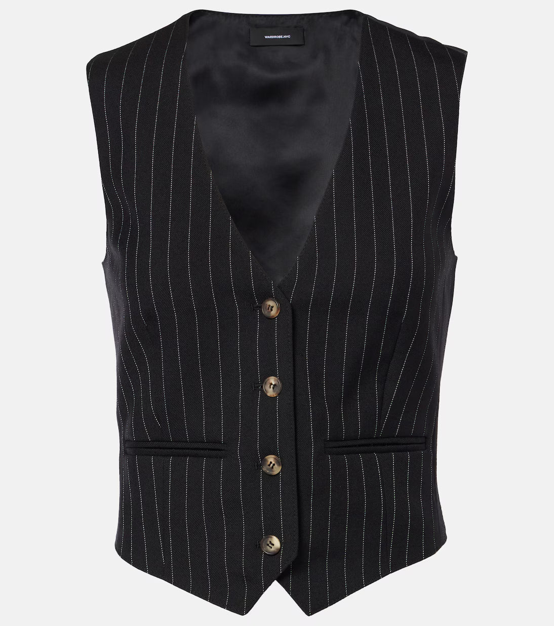 Waistcoat - Black Pinstripe