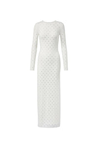 White long dress in jersey