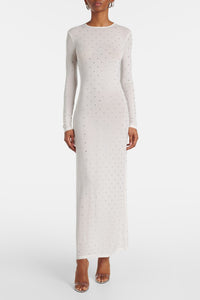 Robe longue avec dos ajouré - Silver