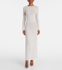 Maxi dress with openwork back - Silver