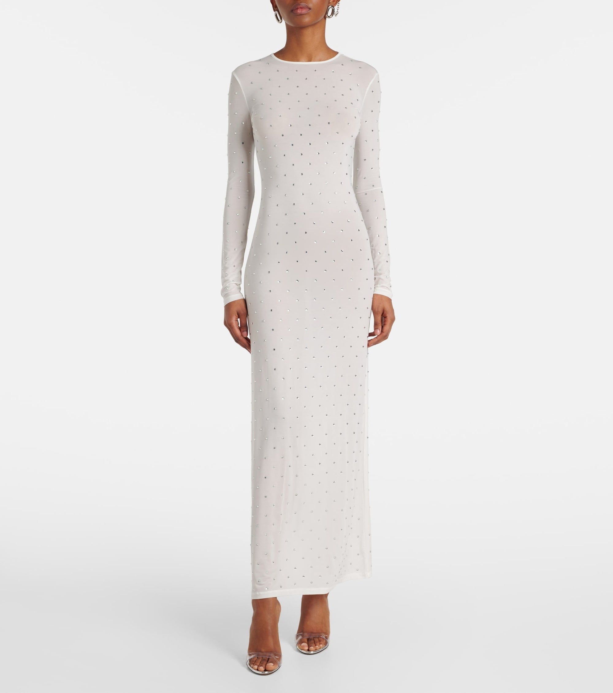 Maxi dress with openwork back - Silver