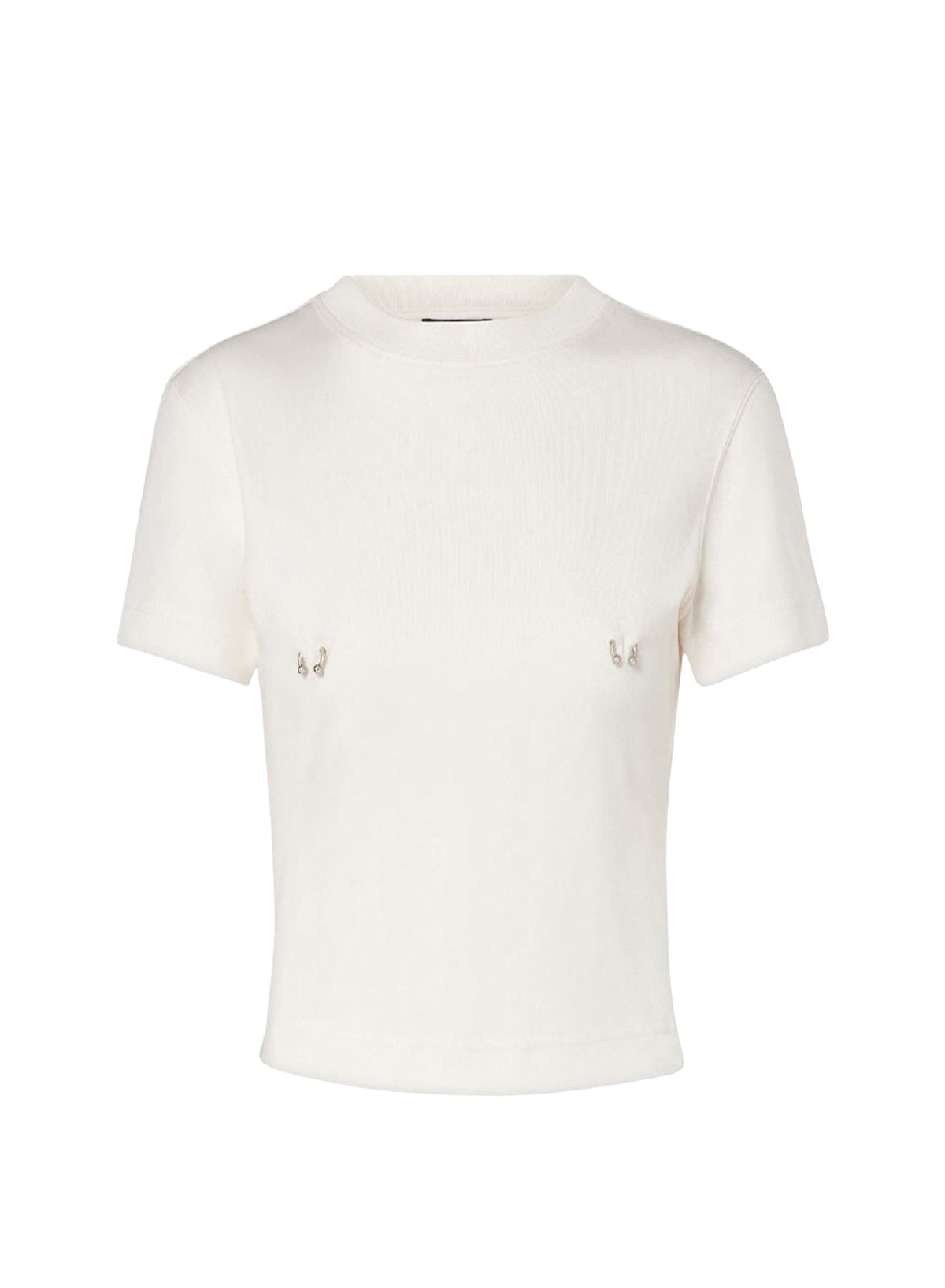 SNOW // white piercing t-shirt