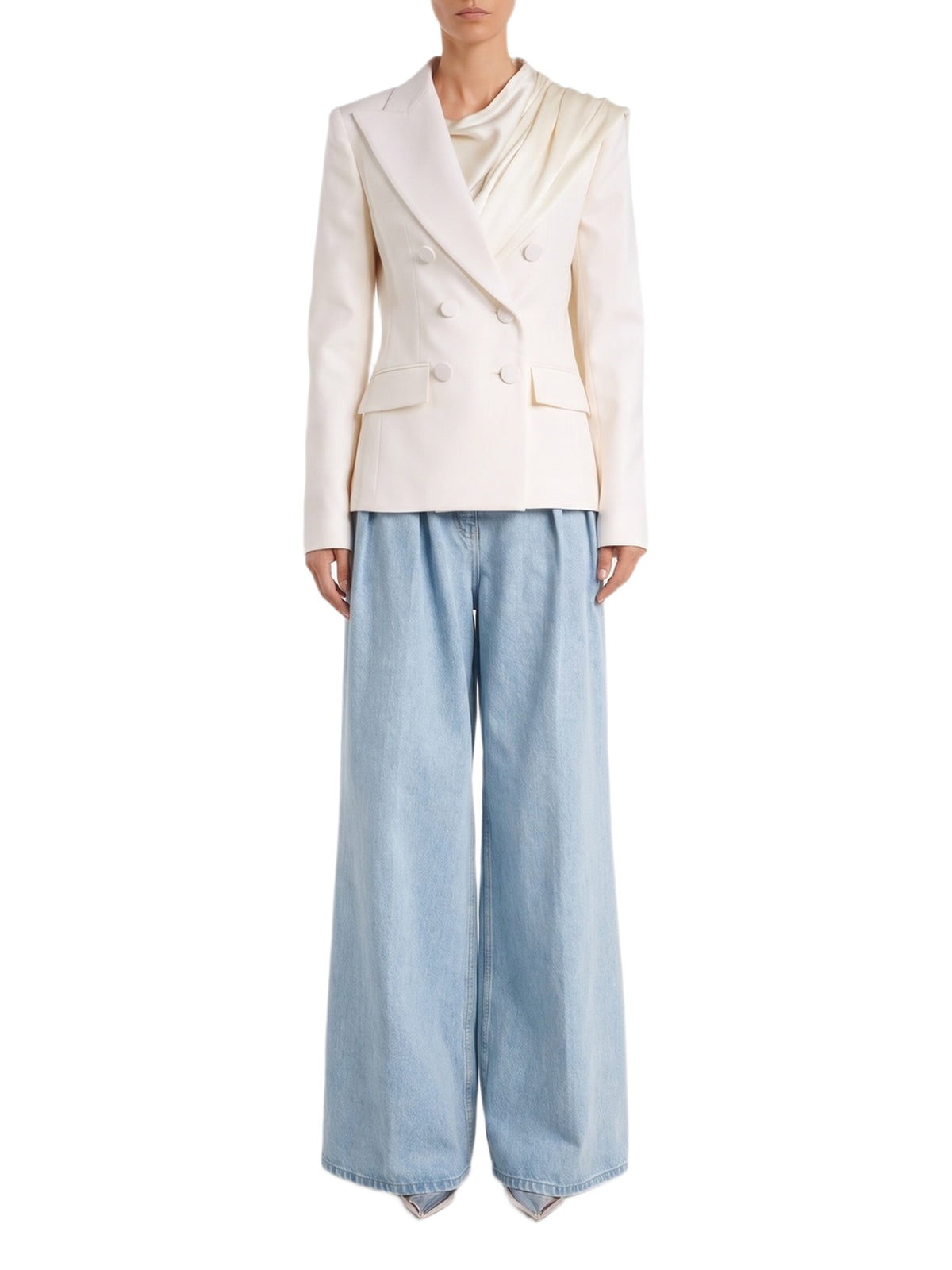 Denim flared trousers - Blue