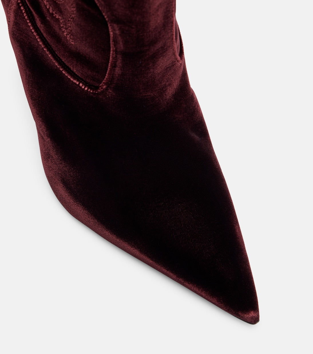 Bottes Lidia Western 105 en velours - Pinot Noir