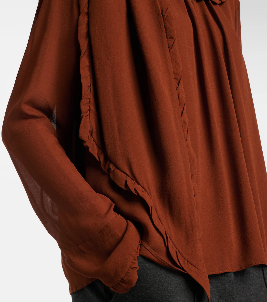 Sheer Twist Blouse - Caramello
