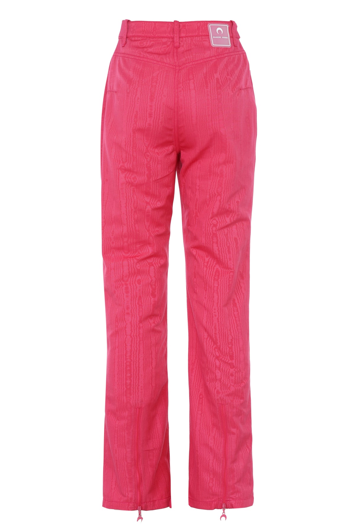 Pantalon moiré coupe droite - Pink
