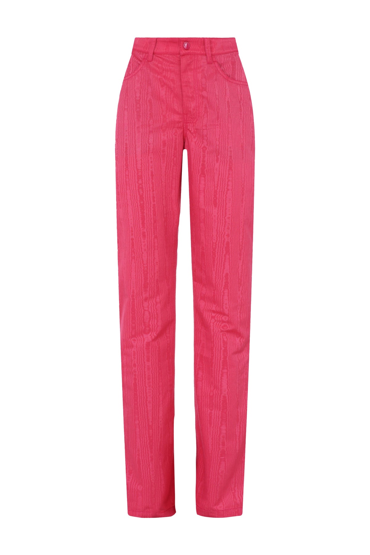 Pantalon moiré coupe droite - Pink