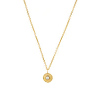 Collier Medaille doré à l'or fin et perles - Blanc
