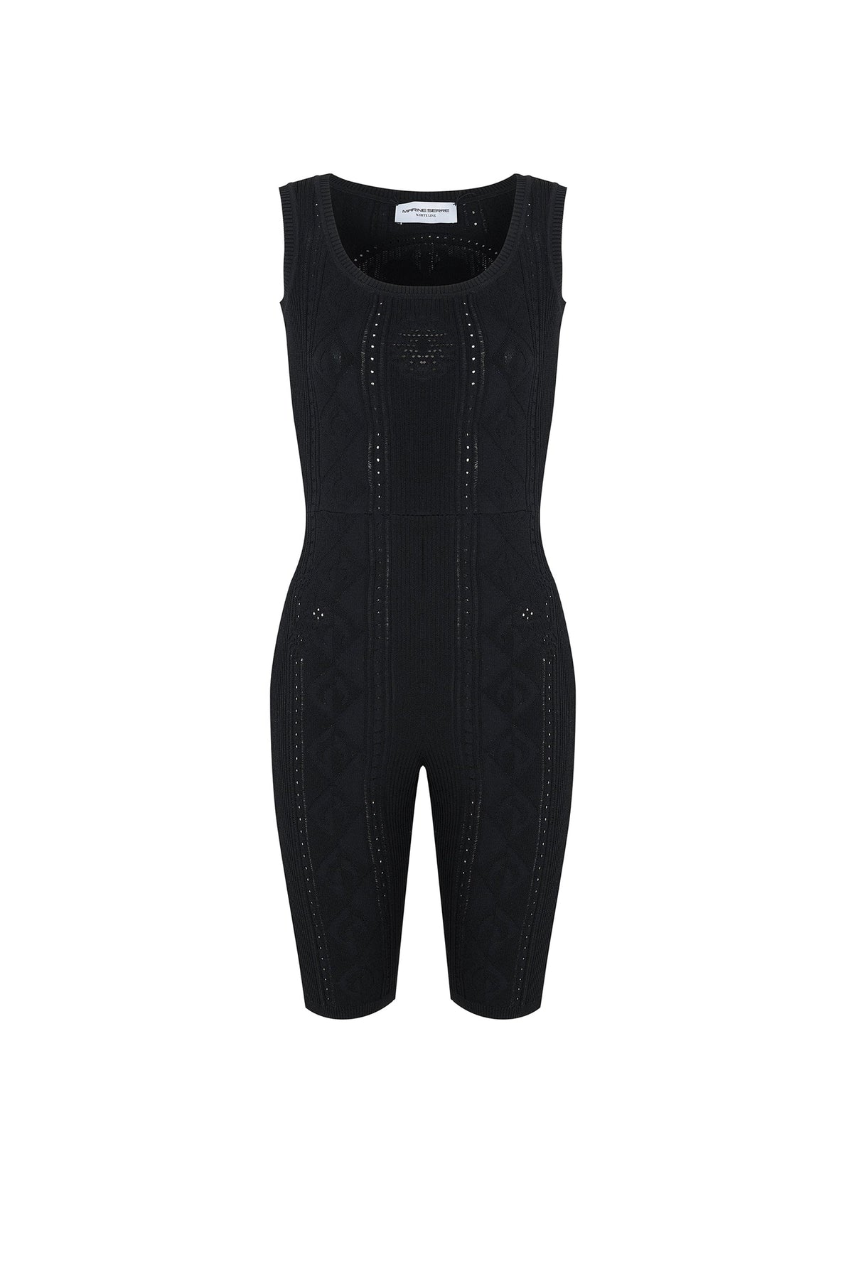Combinaison de cyclisme en tricot lunar pointelle - Black