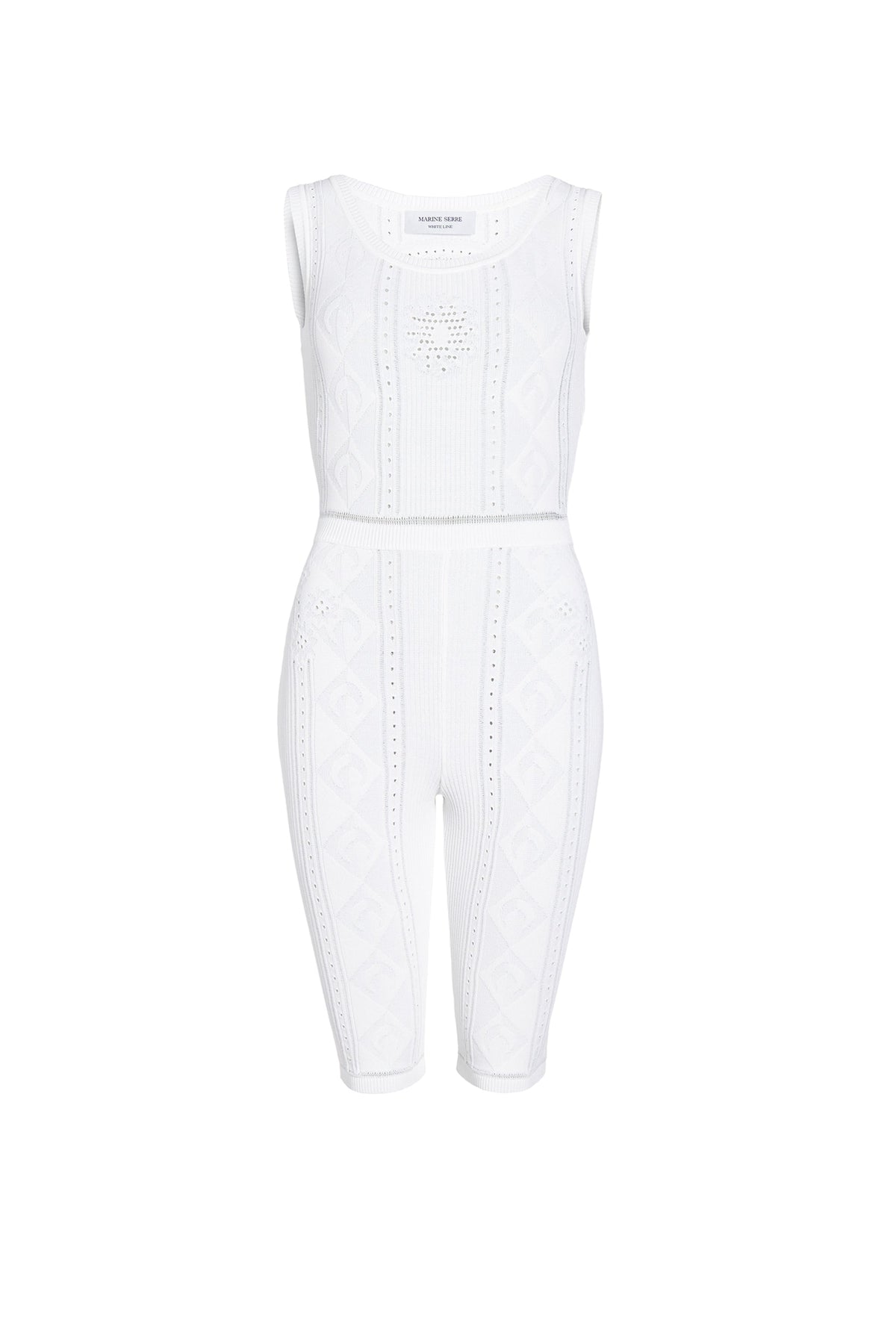 Combinaison en tricot lunar pointelle - Optic White
