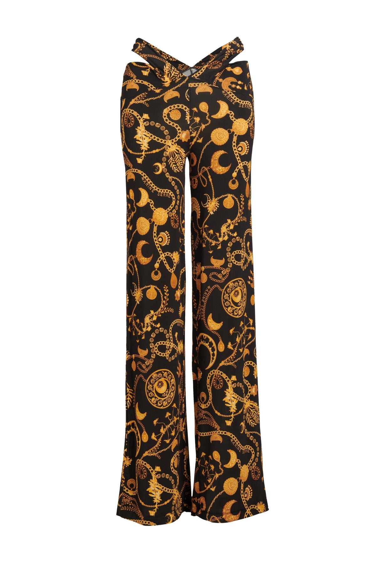 Pantalon fluide ajusté Upcyclé - Jewelry Black