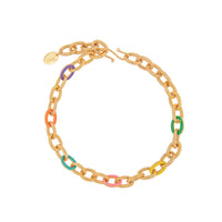 Collier Atlantis doré à l'or fin et émail - Multicolor