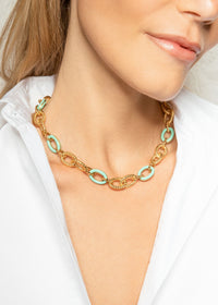 Collier Atlantis en laiton argenté - Argenté